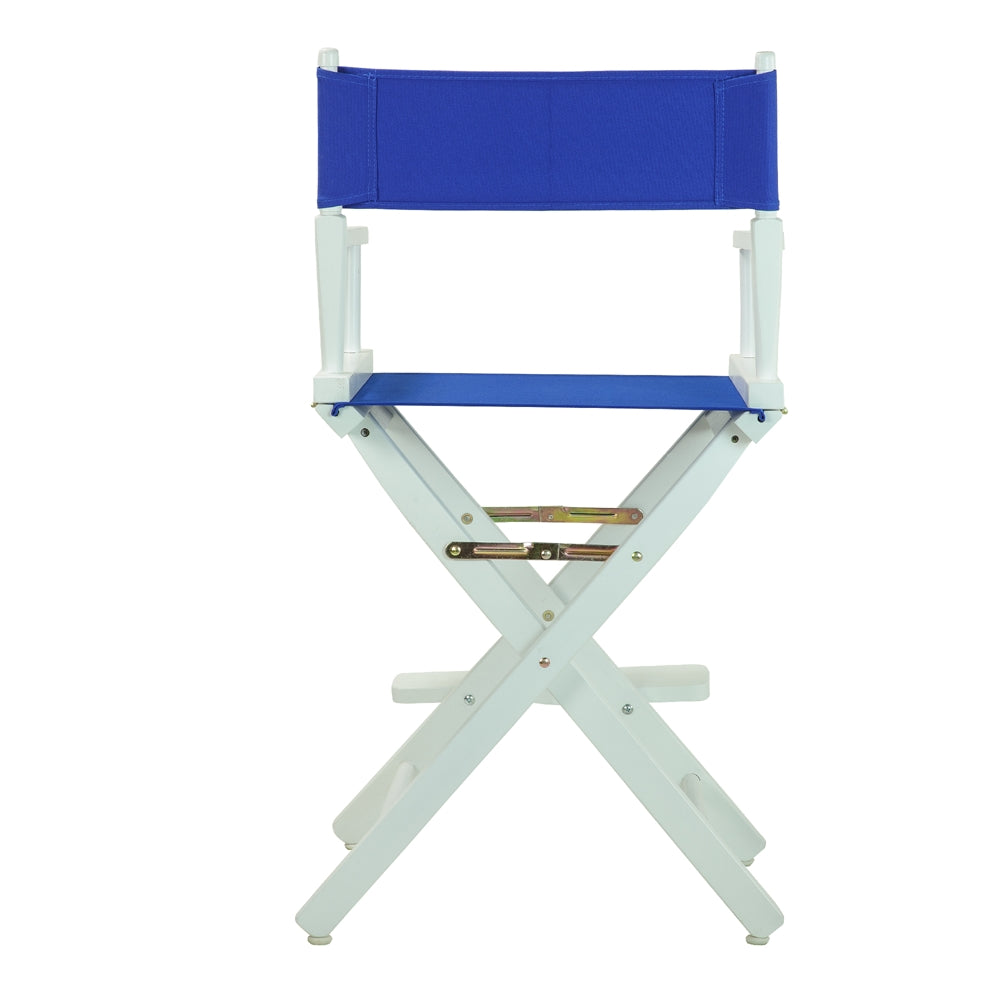 24" Director's Chair White Frame-Royal Blue Canvas