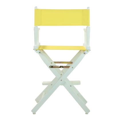 24" Director's Chair White Frame-Yellow Canvas