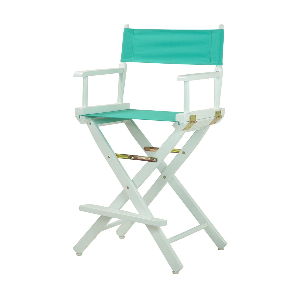 24" Director's Chair White Frame-Teal Canvas
