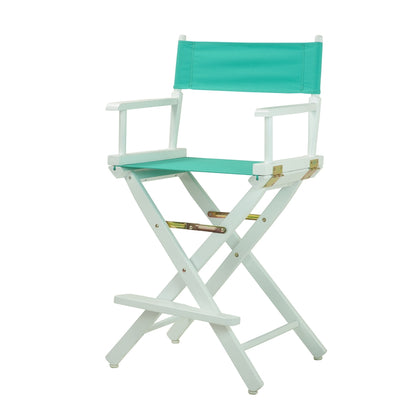 24" Director's Chair White Frame-Teal Canvas