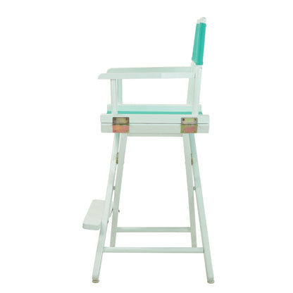 24" Director's Chair White Frame-Teal Canvas