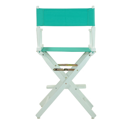 24" Director's Chair White Frame-Teal Canvas