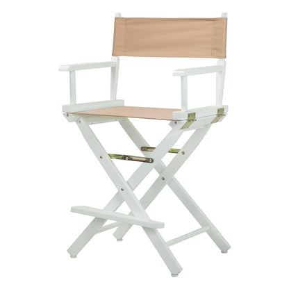 24" Director's Chair White Frame-Tan Canvas