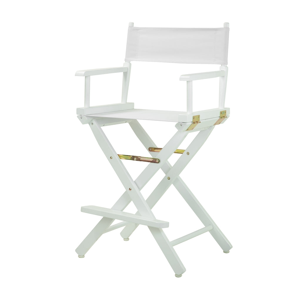 24" Director's Chair White Frame-White Canvas