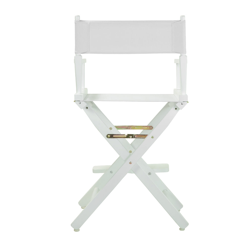 24" Director's Chair White Frame-White Canvas