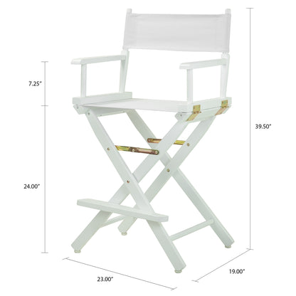 24" Director's Chair White Frame-White Canvas