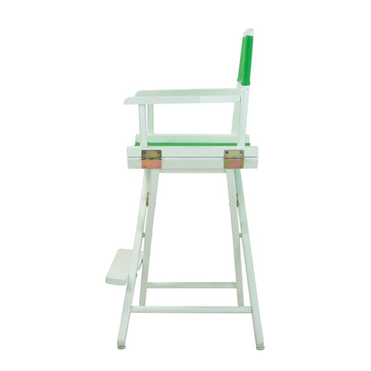 24" Director's Chair White Frame-Green Canvas