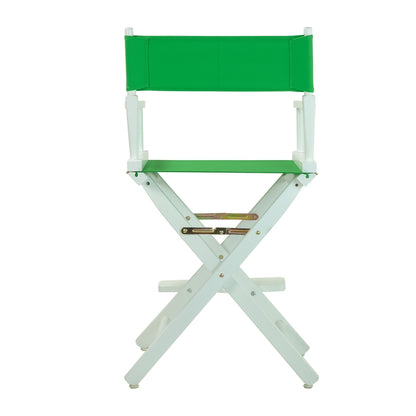 24" Director's Chair White Frame-Green Canvas