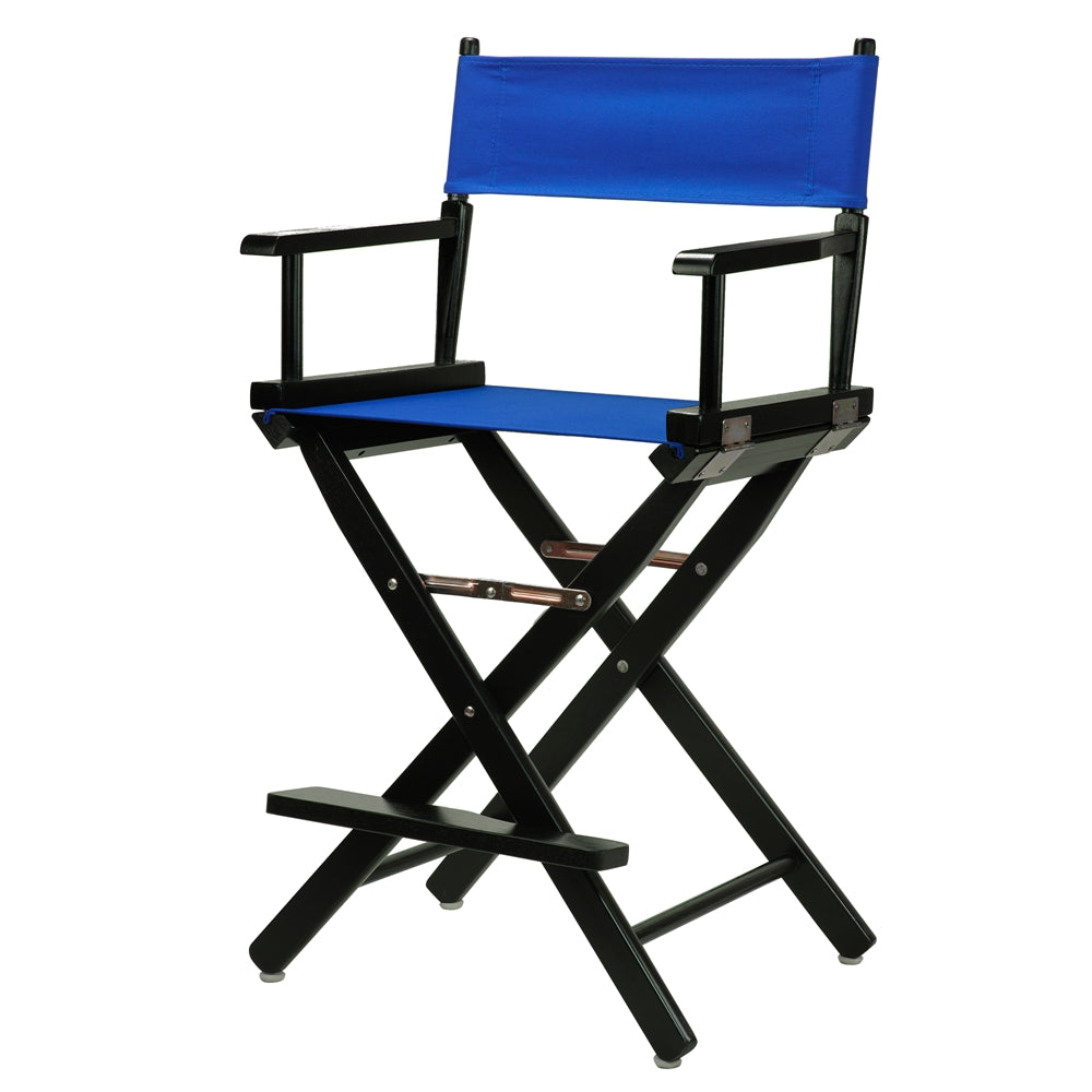 24" Director's Chair Black Frame-Royal Blue Canvas