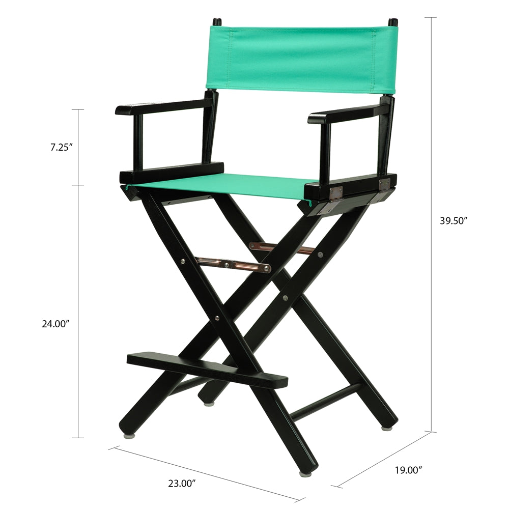24" Director's Chair Black Frame-Teal Canvas