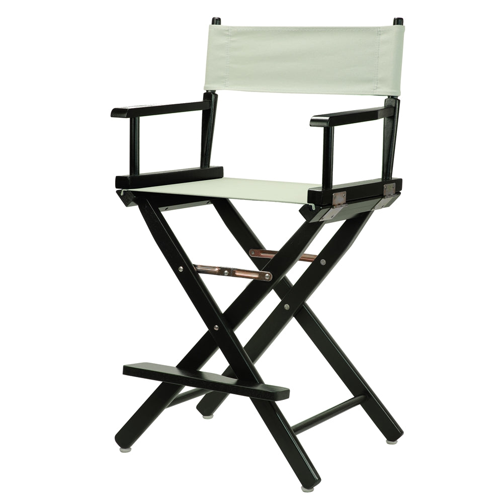 24" Director's Chair Black Frame-Gray Canvas