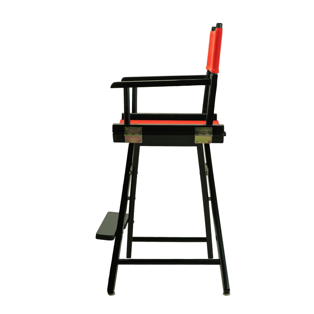24" Director's Chair Black Frame-Orange Canvas