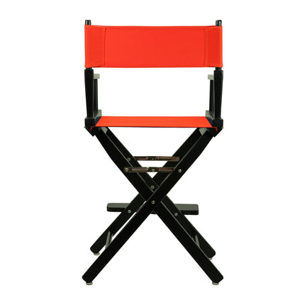24" Director's Chair Black Frame-Orange Canvas