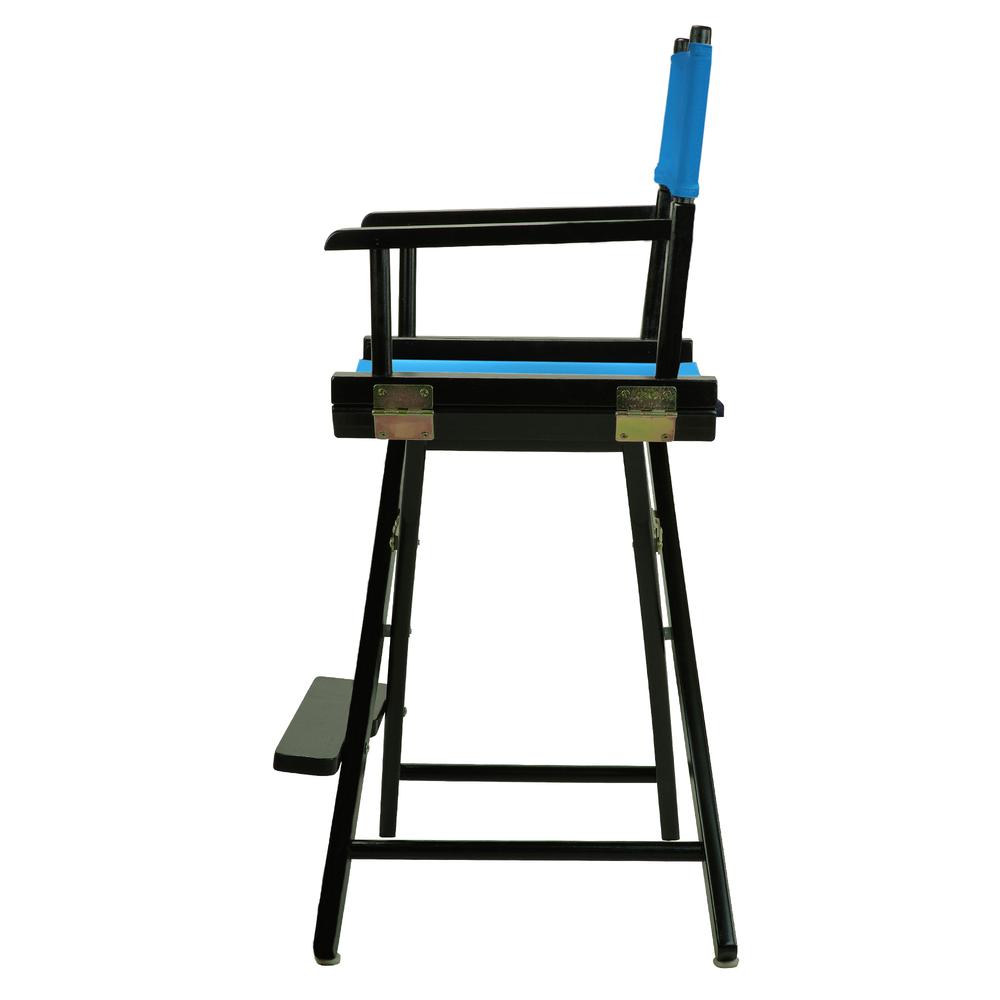24" Director's Chair Black Frame-Turquoise Canvas