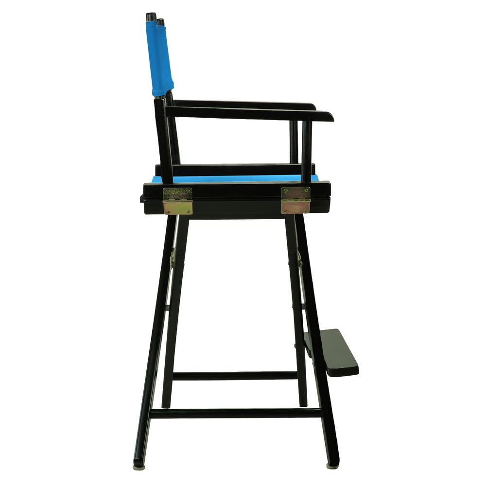 24" Director's Chair Black Frame-Turquoise Canvas