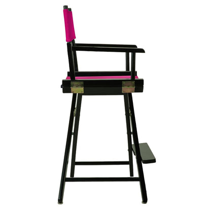24" Director's Chair Black Frame-Magenta Canvas