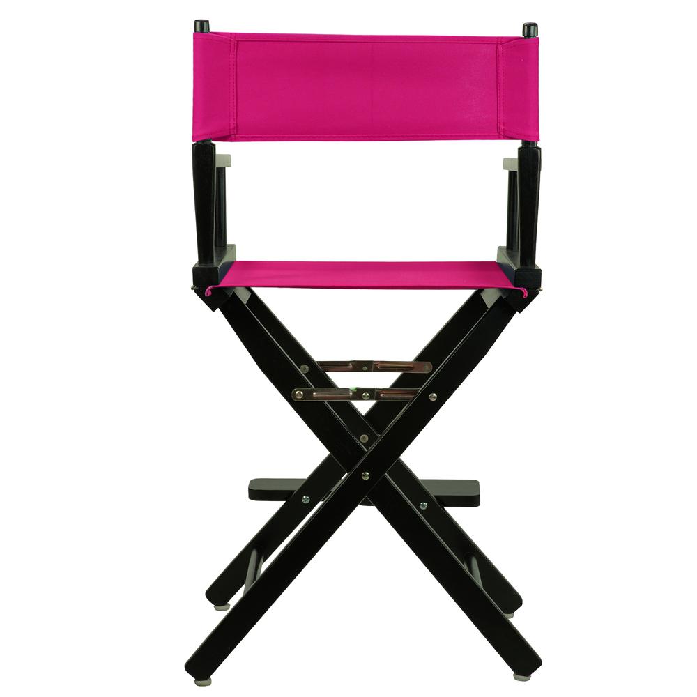 24" Director's Chair Black Frame-Magenta Canvas