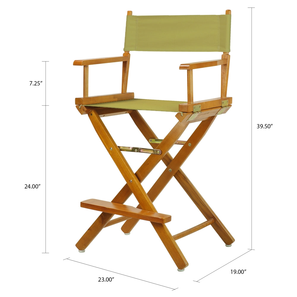 24" Director's Chair Honey Oak Frame-Navy Blue Canvas