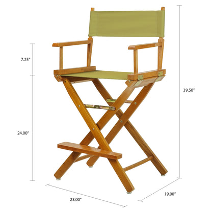 24" Director's Chair Honey Oak Frame-Navy Blue Canvas