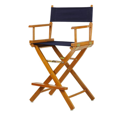 24" Director's Chair Honey Oak Frame-Navy Blue Canvas