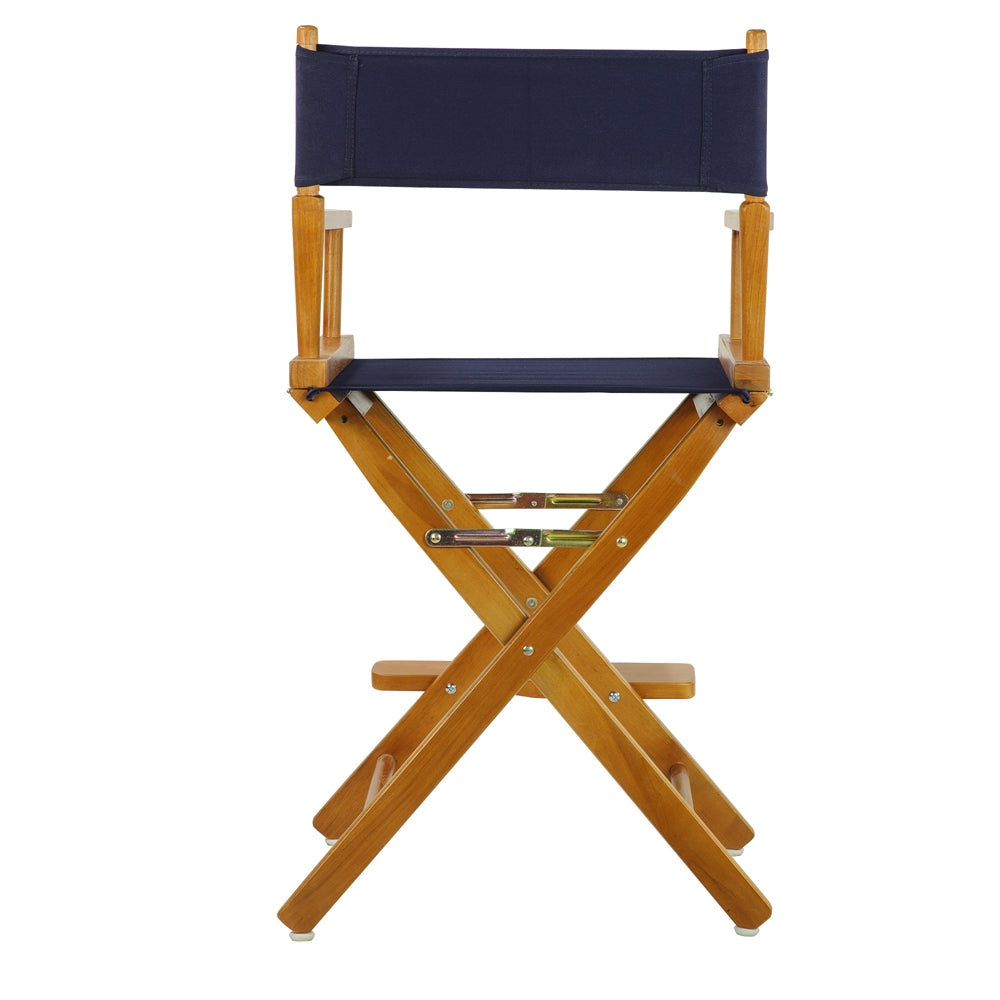 24" Director's Chair Honey Oak Frame-Navy Blue Canvas