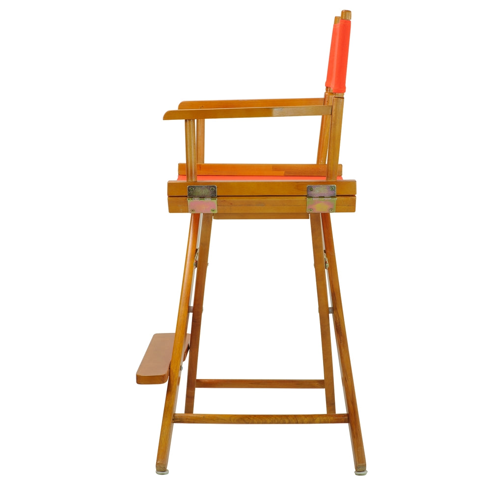 24" Director's Chair Honey Oak Frame-Orange Canvas