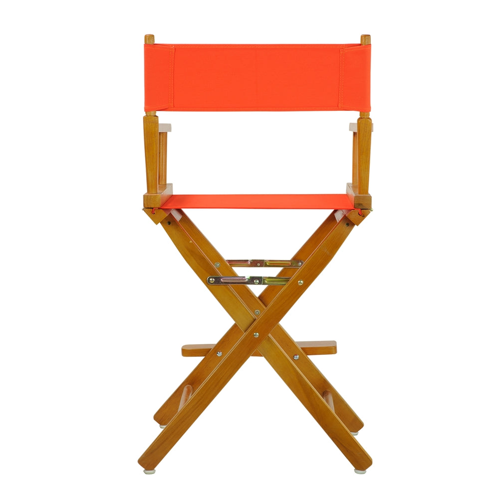 24" Director's Chair Honey Oak Frame-Orange Canvas