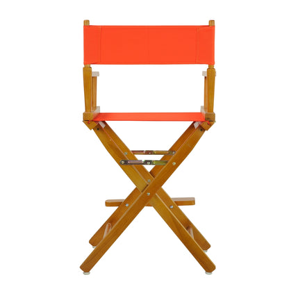 24" Director's Chair Honey Oak Frame-Orange Canvas