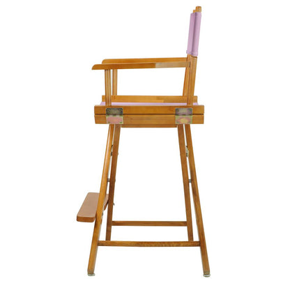 24" Director's Chair Honey Oak Frame-Pink Canvas