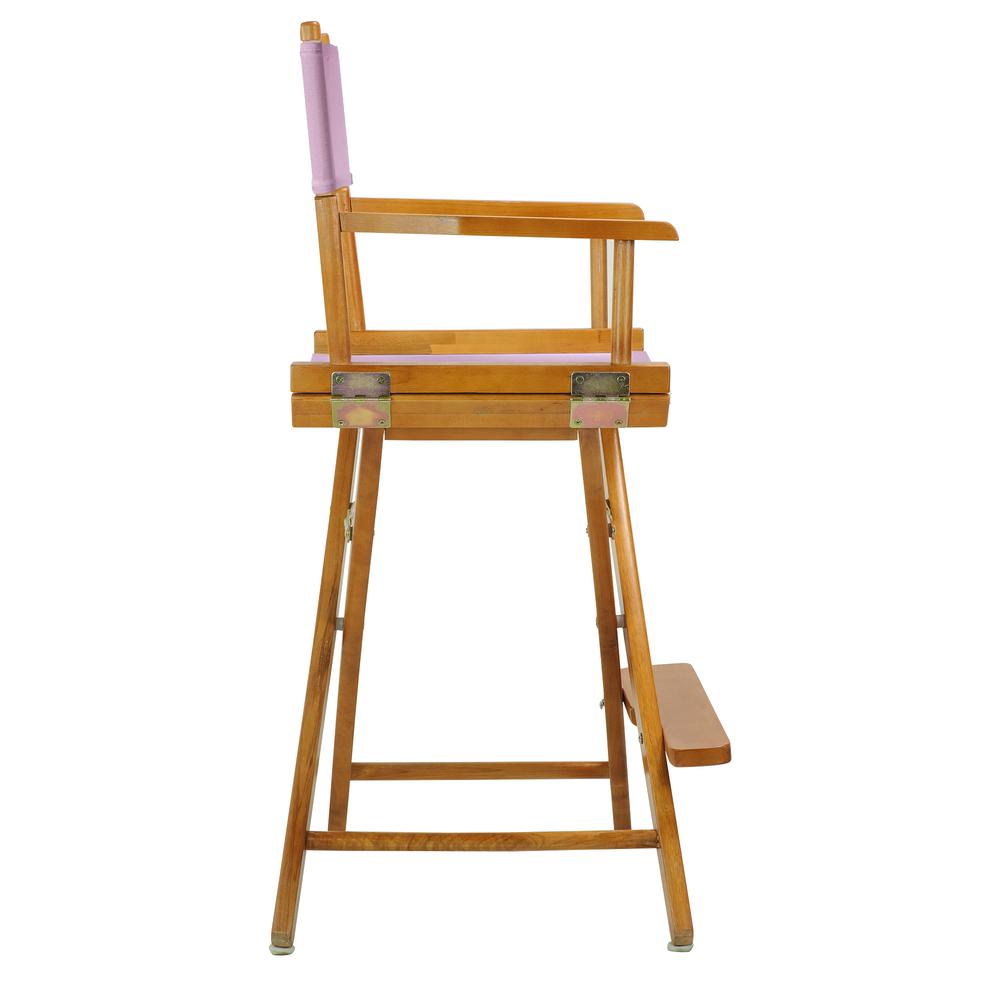 24" Director's Chair Honey Oak Frame-Pink Canvas