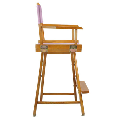 24" Director's Chair Honey Oak Frame-Pink Canvas