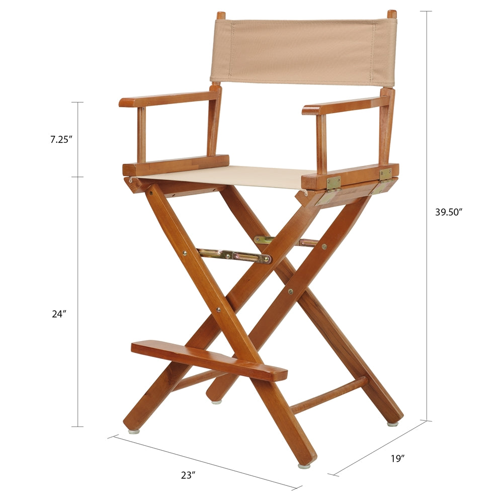 24" Director's Chair Honey Oak Frame-Tan Canvas
