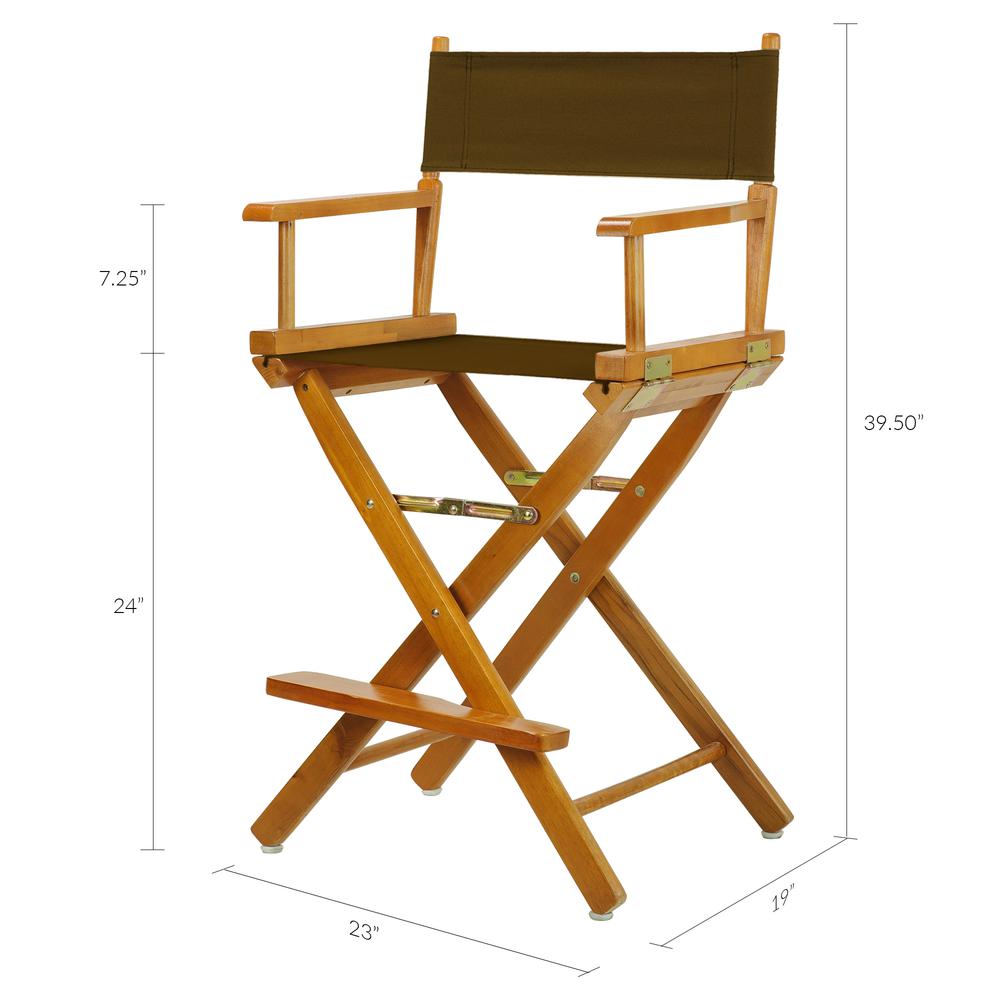 24" Director's Chair Honey Oak Frame-Brown Canvas