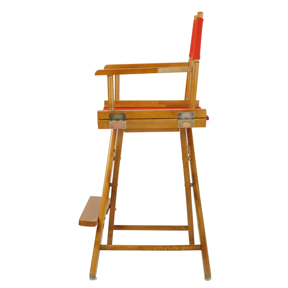 24" Director's Chair Honey Oak Frame-Red Canvas