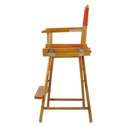 24" Director's Chair Honey Oak Frame-Red Canvas