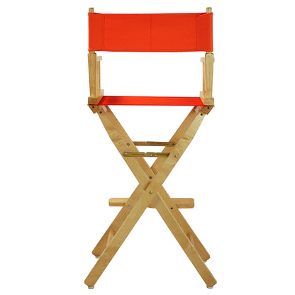 30" Director's Chair Natural Frame-Orange Canvas
