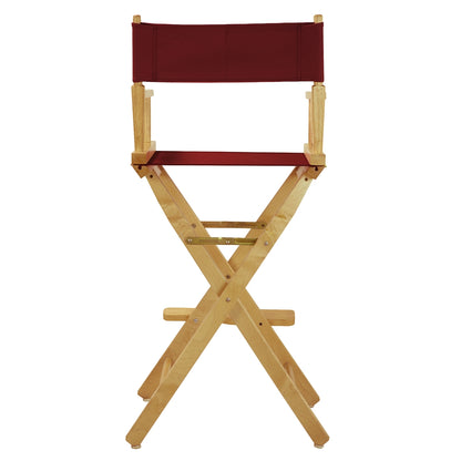 30" Director's Chair Natural Frame-Burgundy Canvas