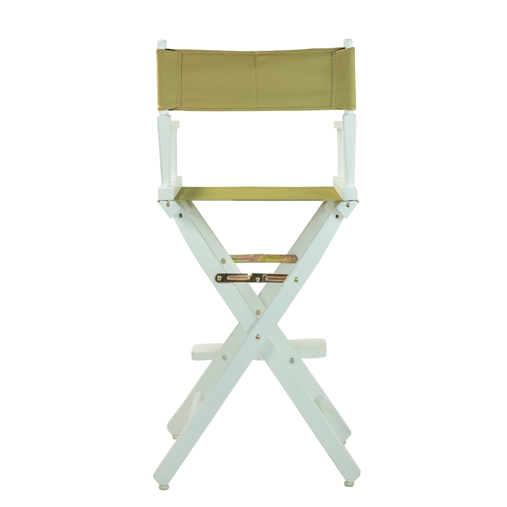 30" Director's Chair White Frame-Olive Canvas