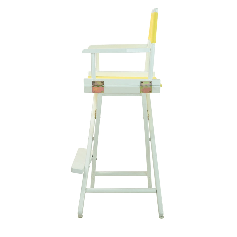 30" Director's Chair White Frame-Yellow Canvas