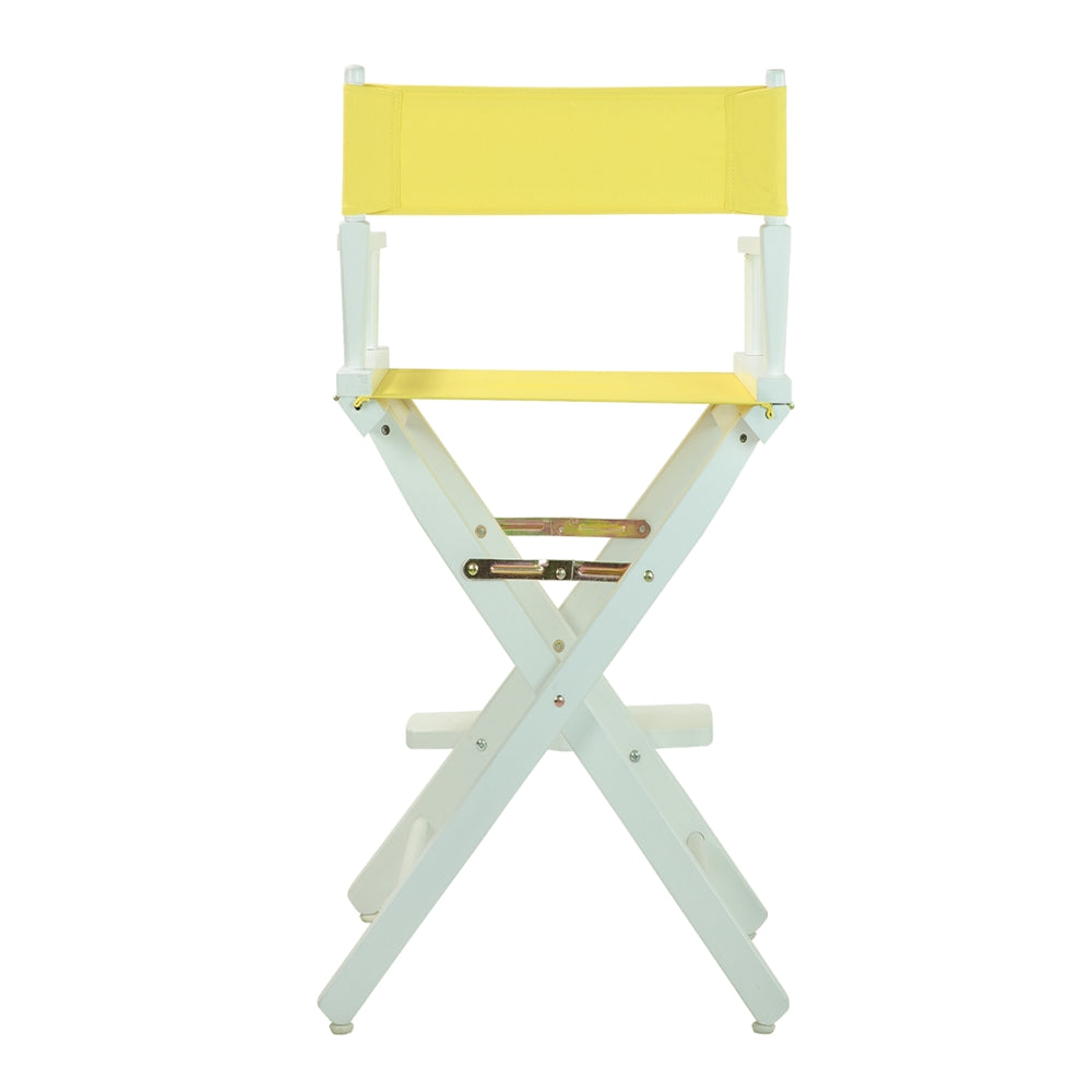 30" Director's Chair White Frame-Yellow Canvas
