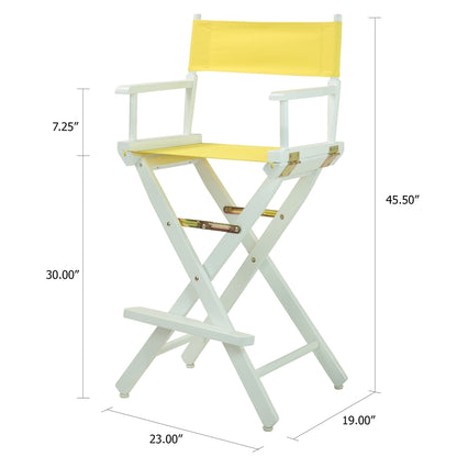 30" Director's Chair White Frame-Yellow Canvas