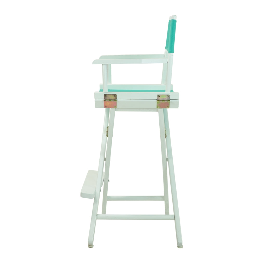 30" Director's Chair White Frame-Teal Canvas