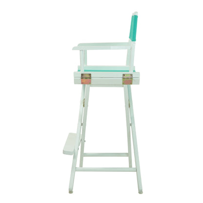 30" Director's Chair White Frame-Teal Canvas