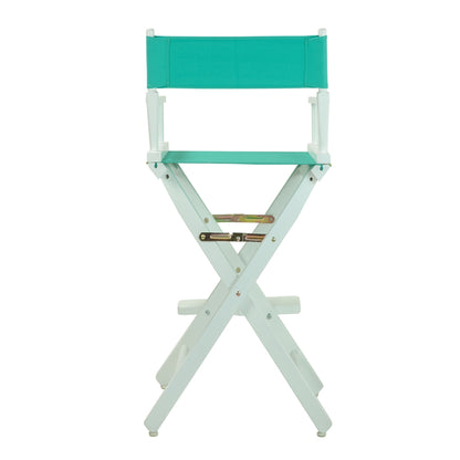 30" Director's Chair White Frame-Teal Canvas