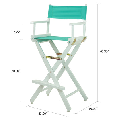 30" Director's Chair White Frame-Teal Canvas