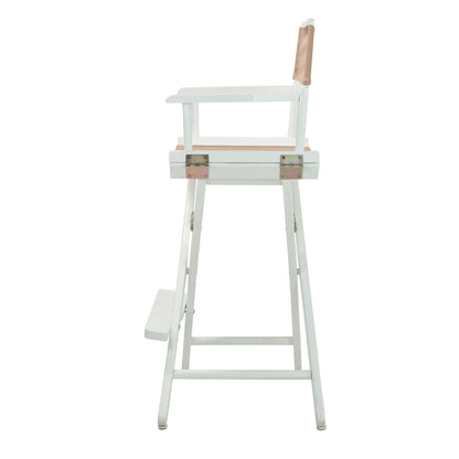30" Director's Chair White Frame-Tan Canvas