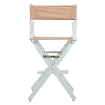 30" Director's Chair White Frame-Tan Canvas
