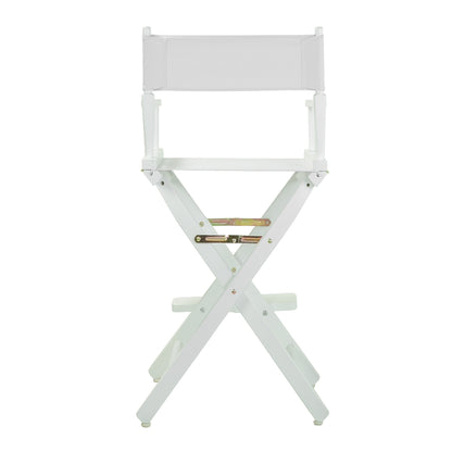 30" Director's Chair White Frame-White Canvas