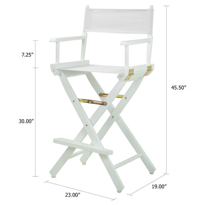 30" Director's Chair White Frame-White Canvas