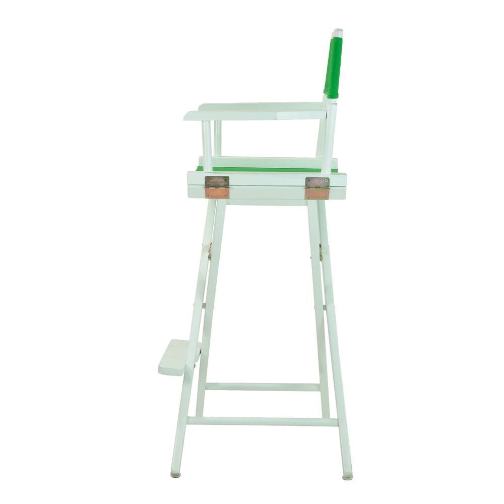 30" Director's Chair White Frame-Green Canvas